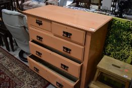 A Victorian painted chest of two over three drawers , dimension approx. W103cm D52cm H100cm, a few