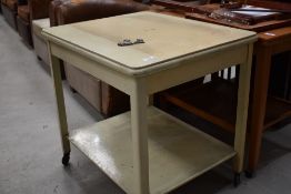 A vintage painted trolley table, approx. 64 x 54cm
