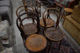 Four vintage bentwood chairs