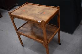 A rustic tea trolley