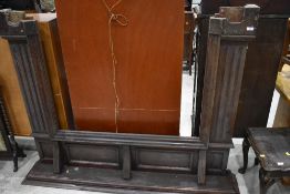 A vintage mahogany fire surround