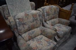 A G plan three piece suite, needs a good clean but solid and sound