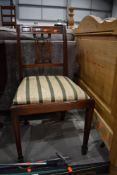 A reproduction Regency style mahogany dining chair