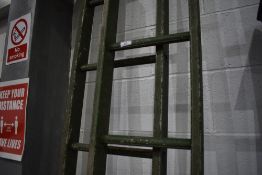 A set of aluminium extending ladders