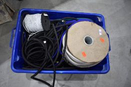 A box of bungee rope etc