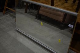 A modern free standing wide dressing table style mirror, width approx. 75cm