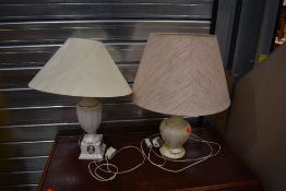 Two reproduction table lamps