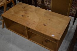 A vintage pine open shelf unit, suitable for TV or Hifi etc