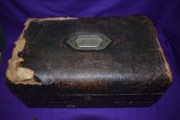 A Victorian Travel Desk inscribed on the lid, Sergeant Major A Sutherland RE from Lieut Colonel