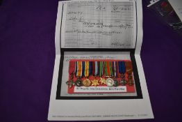 A group of nine WW1 onwards miniature medals to Hon Brigadier John Edwin Dowty RGA/War Office,