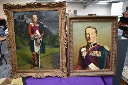 Two framed Oil Paintings by W Rennie (98) and (97) on canvas of John George Rennie D.S.O, The