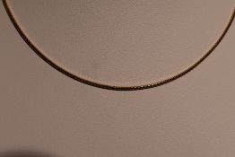 A 14ct gold box chain, approx 20' & 4.1g