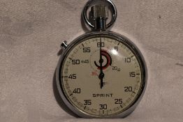A 1970's Breitling Sprint sport stopwatch, does not bear name of Breitling to face, with Breitling