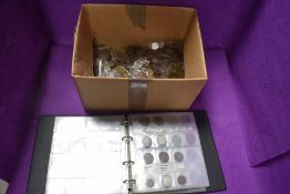 A collection of mainly UK Coins in album and loose,