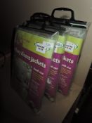 Four packs containing four fleece frost protection jackets.