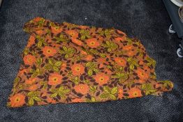 A length of vintage 1960s floral fabric.