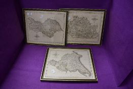 Three vintage maps or Yorkshire interest.