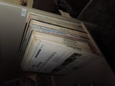 A varied lot of vinyl LP records, including pop, easy listening and more.