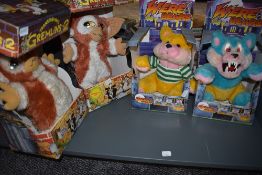 Four Hornby Gremlins 2 and Were Bears soft toys, Gizmo x2, Howler and Grizzler, all in original