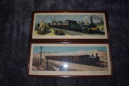 A pair of framed Carriage Prints after C Hamilton Ellis, Travel in 1850 London & North Western