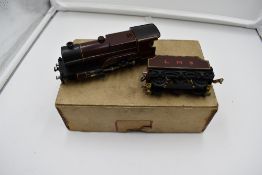 A Bassett Lowke TTR LMS 4-4-0 Loco & Tender 1168, in original box