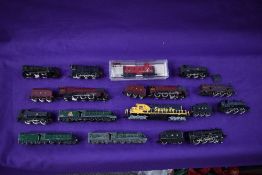 A collection of N gauge including Bachmann, Atlas, Dinky,scratch built and similar Loco's & Tenders,