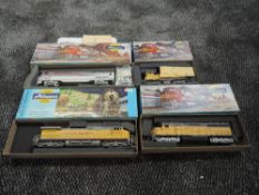 Four Athearn HO Scale Union Pacific and Amtrak Locomotives, all boxed