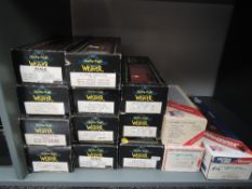 Fourteen Weaver (USA) Ultra Line and similar 0 Gauge Two Rail Wagons including Box Cars, Coal Car,