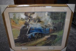 A Framed Print after Terence Cuneo, The Millennium Edition, Mallard, bearing signature to mount