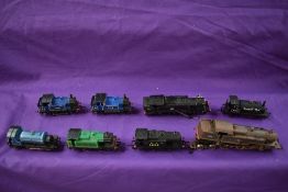 Six Hornby and similar 00 gauge 0-4-0 Tank Engines and two Airfix & Hornby Tank Locomotives
