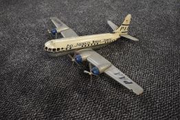 A GAMA tin plate friction driven Pan American World Airways, Strato Clipper Areoplane N1023V