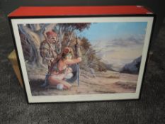 A framed limited edition print after Elmore, Waiting for Shadamehr from the Ancients & Innocents