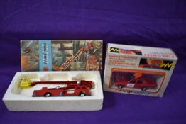 A Corgi Toys diecast, Simon Snorkel Fire Engine in original polystyrene tray with card lidded box
