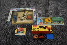 A Solido France three vehicle Mountain boxed set 7015, a Lone Star Farm King Tractor and Trailer