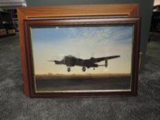 Two Aviation framed prints after Gerald Coulson, Lancaster Lift Off and Avro Lancaster Bomber
