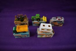 Ten mixed vintage Lesney and Matchbox diecasts, Lesney B Type Bus No2, 4 1/2 Litre Bentley No5, 4