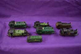 Seven Triang, Hornby and similar 00 gauge 0-6-0 tank engines, GWR, LNER etc