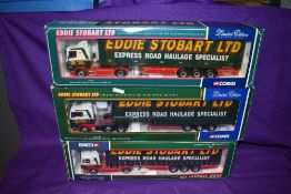 Three Corgi Limited Edition 1:50 scale diecast Eddie Stobart Articulated Wagons, all boxed 75804,