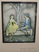 A pair of prints, after Jennie Harbour, My Peggy, 28 x 17cm, framed and glazed