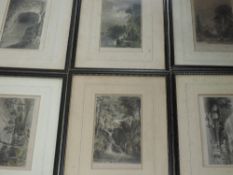 Six engravings, Westmorland landscapes, 19th century, each approx 10 x 16cm, framed and glazed