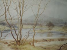 A watercolour, B Eyre Walker, Mill Weir, Low Nibthwaite, signed and dated 1936, 28 x 46cm, framed