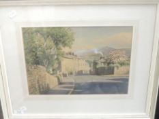 A watercolour, Geoffrey H Pooley, Kirkby Lonsdale, signed, 25 x 36cm, framed and glazed