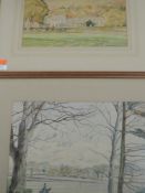 Two watercolours, Lyons Wilson, Sedburgh Prep School and games field, signed and dated 1930, and