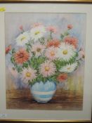 A watercolour, Albert Jump, still life, signed, 49 x 39cm, framed and glazed