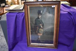 A framed advertising print after Sir Henry Raeburn RA, Dewar White Label Whisky The Macnab, full