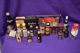 A selection of miniatures including Ardbeg 10 and 17 year old set, Malt Selection set,