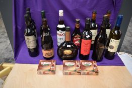 A selection of mixed bottles of Alcohol including Baron De Barbon Cosecha 2005 x 3, Porta Dos