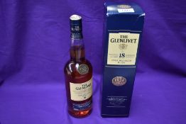 A bottle of The Glenlivet 18 Year Old Single Malt Scotch Whisky, 700ml, 43% vol, Export to Australia