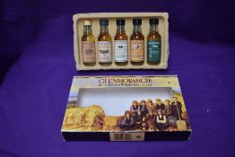 A Glenmorangie 5 Bottle Miniatures Collection comprising, 10 Year Old, 18 Year Old, Port Wood