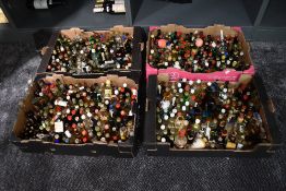 Four boxes of Alcohol Miniatures including Glen Grant 8 Year Old, old bottling, Gordon's Lemon